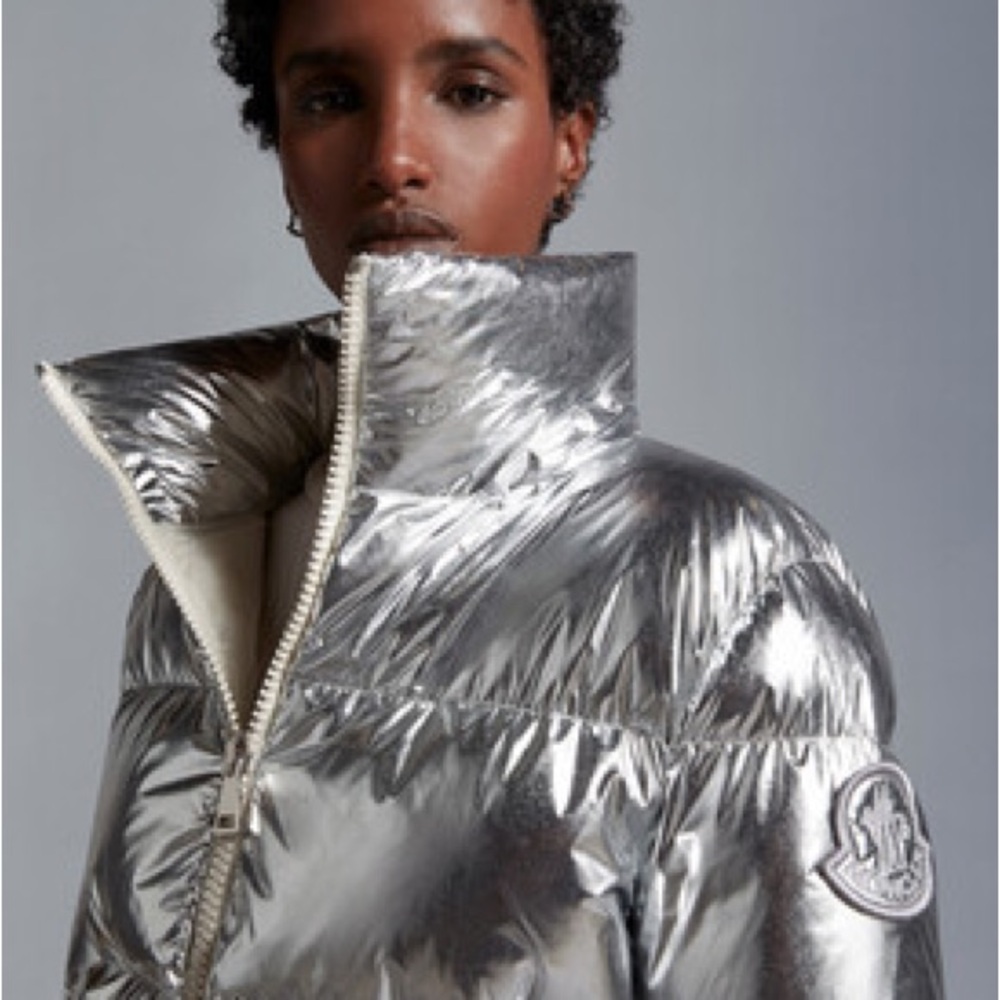 Moncler Meuse laminated nylon down jacket